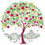 Cherry Tree Gift Vinyl Car Decal Sticker – Waterproof & UV-Resistant 3.4133333333333336"