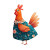 Happy Dressed Hen Vinyl Car Decal Sticker – Waterproof & UV-Resistant 3.4133333333333336"