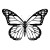 Monarch Butterfly Vector Vinyl Car Decal Sticker – Waterproof & UV-Resistant 3.4133333333333336"