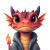 Smiling Red Dragon Vinyl Car Decal Sticker – Waterproof & UV-Resistant 6.826666666666667"