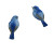 Blue Feathered Birds Vinyl Car Decal Sticker – Waterproof & UV-Resistant 3.4133333333333336"
