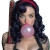 Purple-Haired Batter Vinyl Car Decal Sticker – Waterproof & UV-Resistant 3.4133333333333336"