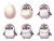 Chibi Penguin Evolution Vinyl Car Decal Sticker – Waterproof & UV-Resistant 6.1866666666666665"