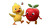 Dancing Duckling & Apple Vinyl Car Decal Sticker – Waterproof & UV-Resistant 2.72"