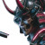 Cyberpunk Samurai Demon Vinyl Car Decal Sticker – Waterproof & UV-Resistant 6.826666666666667"