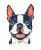 Happy Boston Terrier V4 Vinyl Car Decal Sticker – Waterproof & UV-Resistant 8.0"