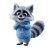 Cute Raccoon Character V2 Vinyl Car Decal Sticker – Waterproof & UV-Resistant 6.826666666666667"