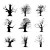 Tree Trunk Silhouettes Vinyl Car Decal Sticker – Waterproof & UV-Resistant 3.4133333333333336"