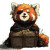 Cute Red Panda Looting Vinyl Car Decal Sticker – Waterproof & UV-Resistant 3.4133333333333336"