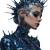 Metallic Gothic Woman Vinyl Car Decal Sticker – Waterproof & UV-Resistant 3.4133333333333336"