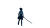 Sword-Wielding Schoolgirl V2 Vinyl Car Decal Sticker – Waterproof & UV-Resistant 2.72"