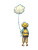 Boy Under Cloud Vinyl Car Decal Sticker – Waterproof & UV-Resistant 4.1066666666666665"