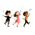 Kids Dancing Doodles Vinyl Car Decal Sticker – Waterproof & UV-Resistant 3.4133333333333336"