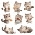 Cute Cartoon Cats V15 Vinyl Car Decal Sticker – Waterproof & UV-Resistant 3.4133333333333336"