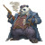 Fantasy Panda Gangster Vinyl Car Decal Sticker – Waterproof & UV-Resistant 3.4133333333333336"
