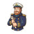 Cartoon Sea Captain Vinyl Car Decal Sticker – Waterproof & UV-Resistant 3.4133333333333336"