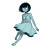 Ghost Girl V4 Vinyl Car Decal Sticker – Waterproof & UV-Resistant 3.4133333333333336"