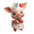 Cute Pig Strawberry Vinyl Car Decal Sticker – Waterproof & UV-Resistant 3.4133333333333336"
