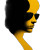 Mysterious Yellow Silhouette Vinyl Car Decal Sticker – Waterproof & UV-Resistant 3.4133333333333336"