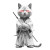 Samurai Kitten V3 Vinyl Car Decal Sticker – Waterproof & UV-Resistant 3.4133333333333336"