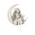Whimsical Moon Fairy Vinyl Car Decal Sticker – Waterproof & UV-Resistant 3.4133333333333336"