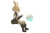 Bunny-Eared Martial Artist Vinyl Car Decal Sticker – Waterproof & UV-Resistant 2.986666666666667"