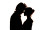 Romantic Couple Silhouette V3 Vinyl Car Decal Sticker – Waterproof & UV-Resistant 2.8266666666666667"