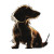 Silhouetted Dachshund Vinyl Car Decal Sticker – Waterproof & UV-Resistant 3.4133333333333336"