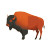 Orange Bison Vinyl Car Decal Sticker – Waterproof & UV-Resistant 3.4133333333333336"