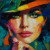 Vivid Abstract Portrait Vinyl Car Decal Sticker – Waterproof & UV-Resistant 3.4133333333333336"