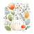 Pumpkin With Bow V2 Vinyl Car Decal Sticker – Waterproof & UV-Resistant 6.826666666666667"