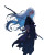 Mystical Girl Reaper Vinyl Car Decal Sticker – Waterproof & UV-Resistant 6.826666666666667"