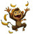 Excited Cartoon Monkey Vinyl Car Decal Sticker – Waterproof & UV-Resistant 3.4133333333333336"