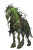 Undead Green Horse Vinyl Car Decal Sticker – Waterproof & UV-Resistant 4.4