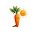 Carrot And Sun Vinyl Car Decal Sticker – Waterproof & UV-Resistant 3.4133333333333336"