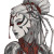 Spider Humanoid Cleric Vinyl Car Decal Sticker – Waterproof & UV-Resistant 3.4133333333333336"