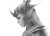 Elven Creature Sketch Vinyl Car Decal Sticker – Waterproof & UV-Resistant 3.0933333333333333"