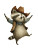 Dancing Cowboy Raccoon Vinyl Car Decal Sticker – Waterproof & UV-Resistant 8.32"