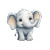 Cartoon Baby Elephant Vinyl Car Decal Sticker – Waterproof & UV-Resistant 6.826666666666667"