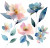 Botanical Flower Clipart Vinyl Car Decal Sticker – Waterproof & UV-Resistant 3.4133333333333336"