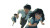 Chase Scene Art Vinyl Car Decal Sticker – Waterproof & UV-Resistant 2.72"