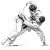 Judo Throw Vector Vinyl Car Decal Sticker – Waterproof & UV-Resistant 3.4133333333333336"