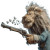 Lion With Gun Vinyl Car Decal Sticker – Waterproof & UV-Resistant 3.4133333333333336"