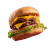 Floating Cheeseburger Vinyl Car Decal Sticker – Waterproof & UV-Resistant 3.4133333333333336"