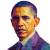 Obama Neo-Impressionist Vinyl Car Decal Sticker – Waterproof & UV-Resistant 3.4133333333333336"