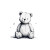 Vintage Teddy Bear V7 Vinyl Car Decal Sticker – Waterproof & UV-Resistant 6.826666666666667"