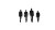 Silhouetted Men Walking Vinyl Car Decal Sticker – Waterproof & UV-Resistant 2.72"