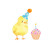 Chick With Party Hat Vinyl Car Decal Sticker – Waterproof & UV-Resistant 6.826666666666667"