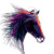Neon Mane Horse Vinyl Car Decal Sticker – Waterproof & UV-Resistant 6.826666666666667"