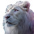 Cosmic White Lion Vinyl Car Decal Sticker – Waterproof & UV-Resistant 3.4133333333333336"